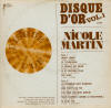 Nicole Martin - Disque d'or vol. 1 1974 (dos)