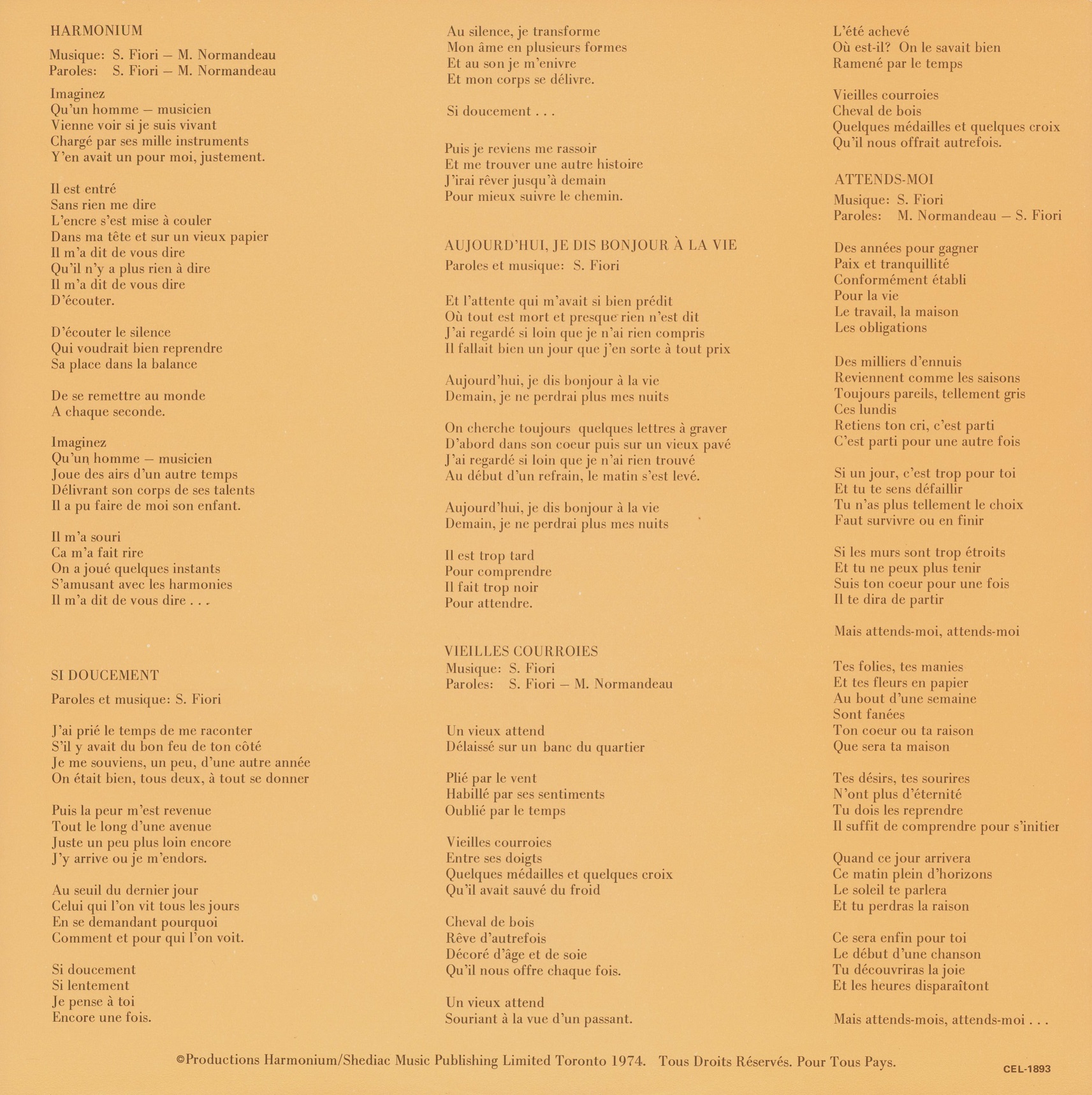 Harmonium (1974) Harmonium