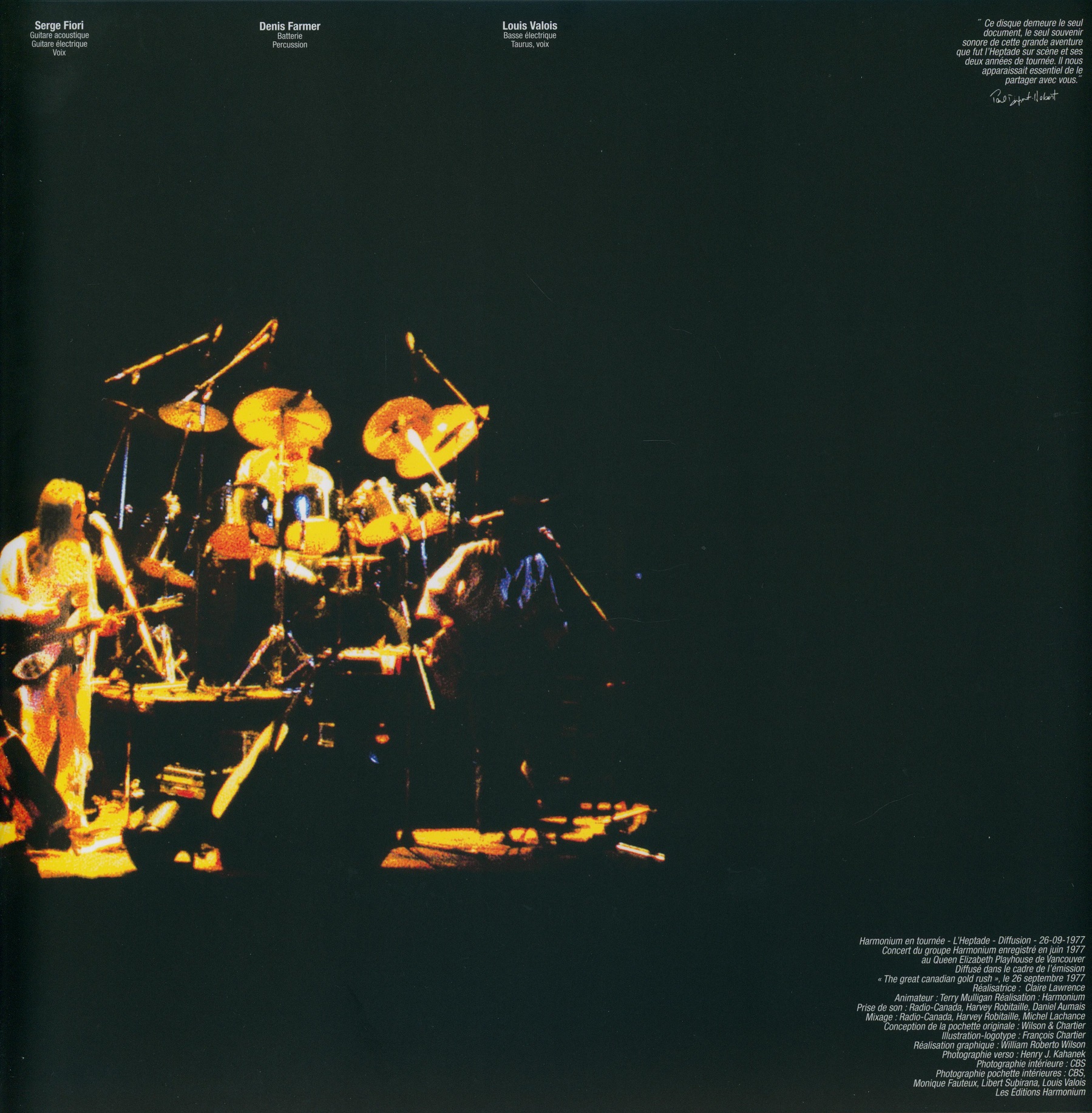 Harmonium en tournée (2019) Harmonium