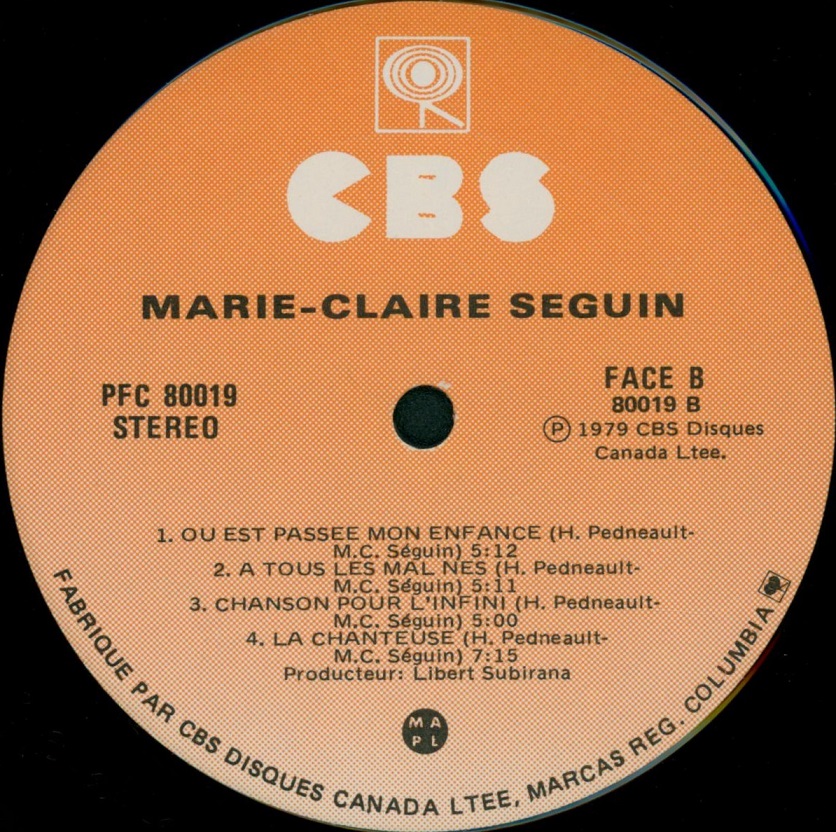 Ça C'est La Chanson OR 7144 LP A C'Est La Chanson Or 7144 Lp