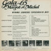 Michel Louvain / Margot Lefebvre - Gala 65 avec Margot et Michel 1965 (dos)